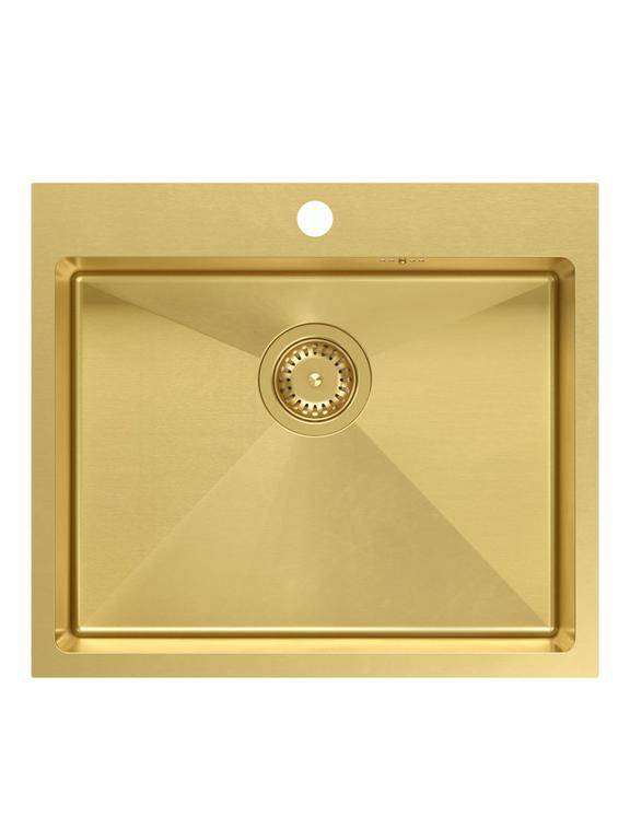 Pia em aço dourado RUSSEL 110