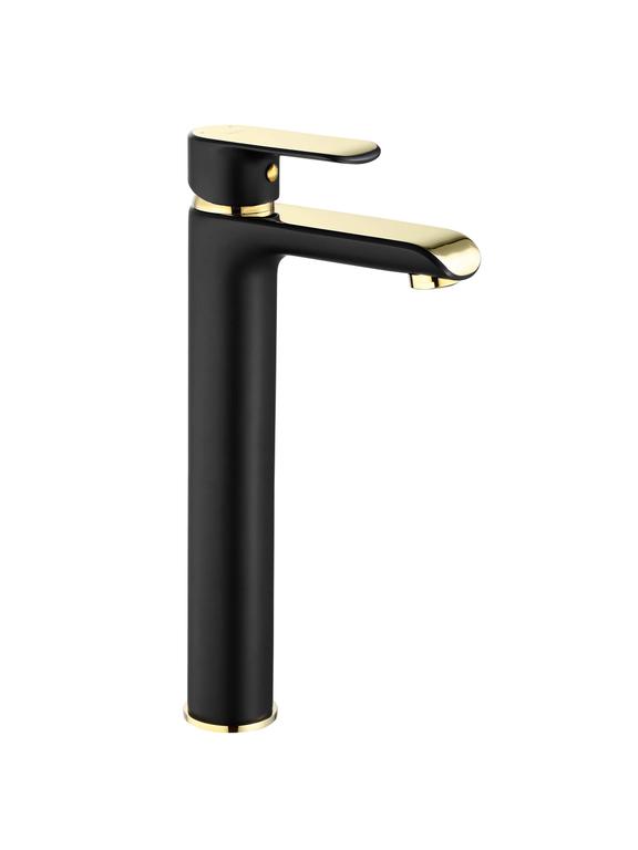 Bathroom faucet REA Bloom Black Gold high