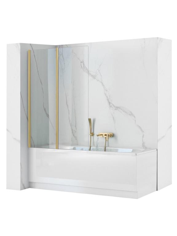 Fürdőkádparaván Rea Agat-2 80cm BRUSH GOLD