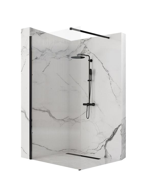 Parede de chuveiro Rea Aero Intimo Matt Black 100