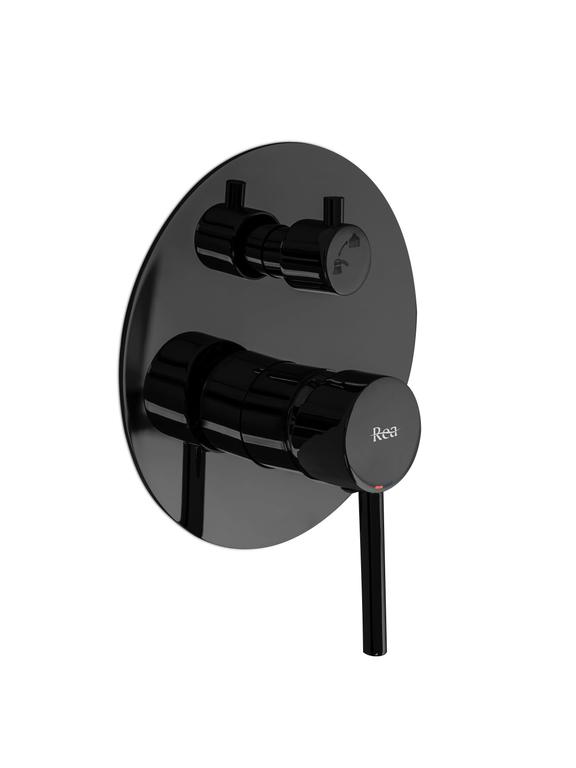 Душ система-за вграждане REA Lungo Black Metallic + BOX