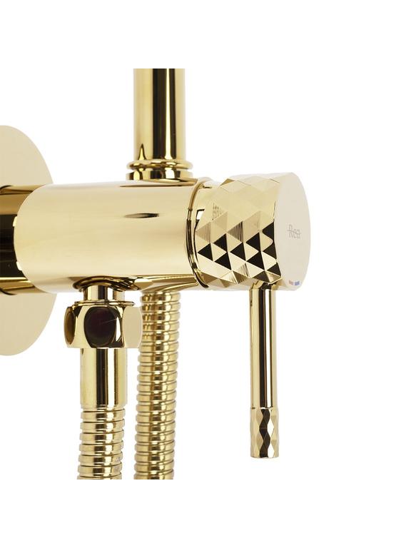 Bidet faucet  Lungo Loop Diamond Gold