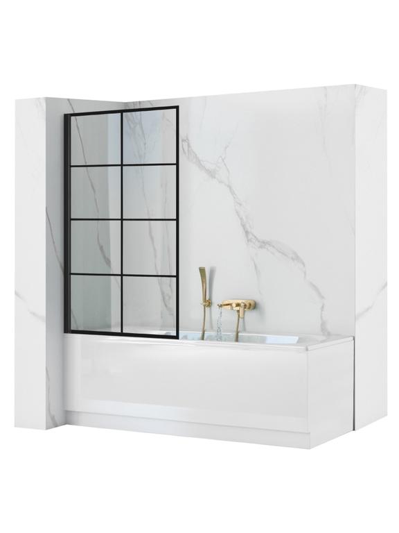 Badewanneaufsatz Rea Lagos-1 Fix 80 Black