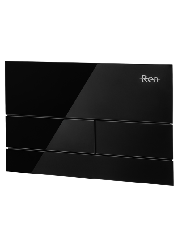 Vajutusnupp WC-eelse seinakomplekti jaoks K011A-Q Rea T Black Glass