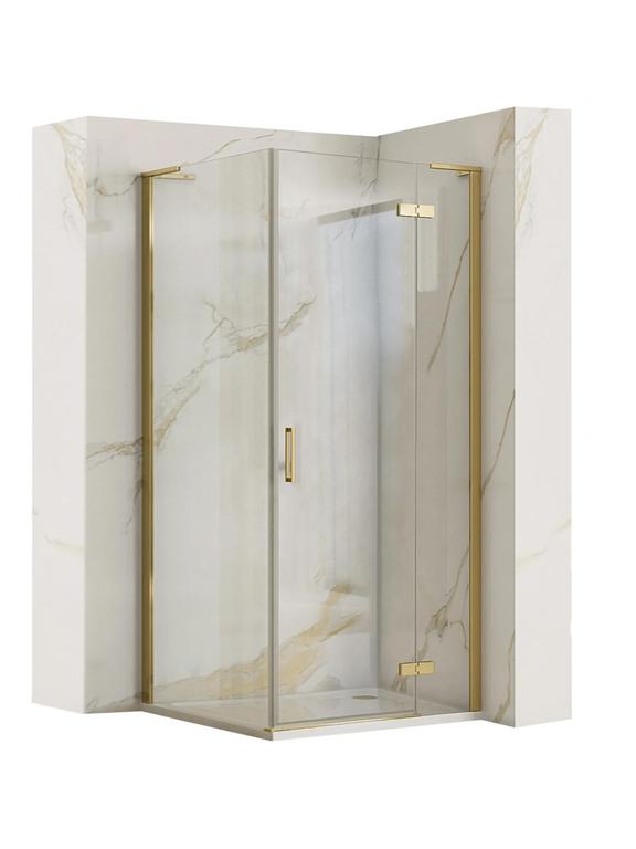 Καμπίνα ντους REA Hugo 80x90 Brushed Gold