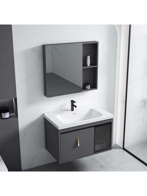 Súprava kúpeľňového nábytku s umývadlom Paris 60cm Grey