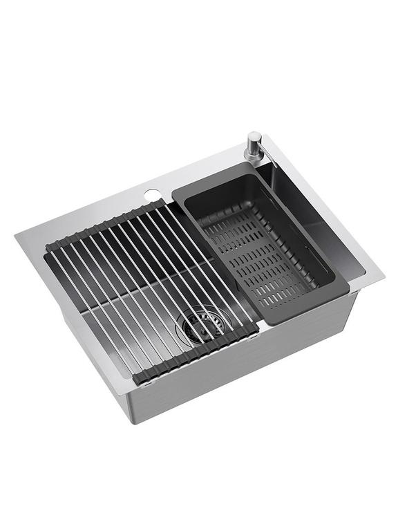 Évier en acier LUKE 110 WORKSTATION BRUSH NICKEL