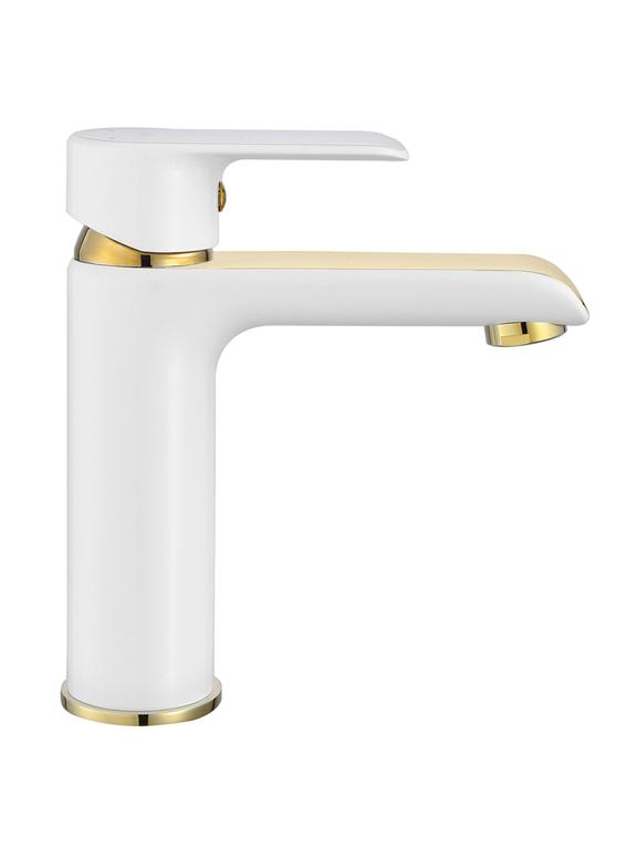 Bathroom faucet REA Bloom White Gold Low