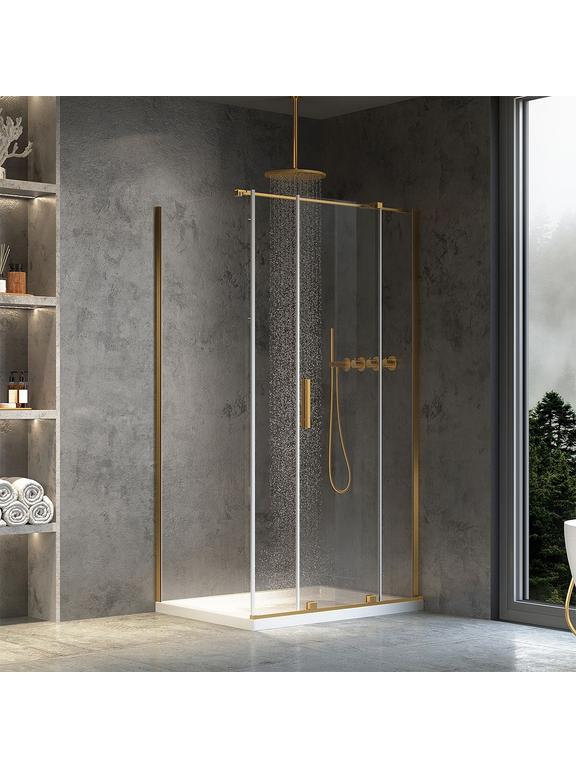 Cabina doccia REA Montana Gold Brush 130x80