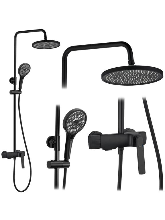 REA REBEL BLACK dušas komplekts