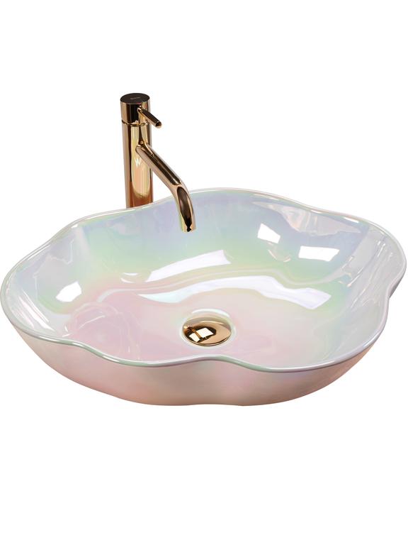 Πάγκος νιπτήρας Rea Pearl Akoya 50.5 x 38 x 13 cm