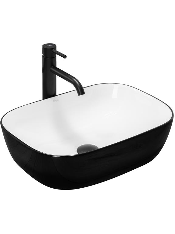 Lavoar pentru blat Rea Belinda Alb Negru White Black