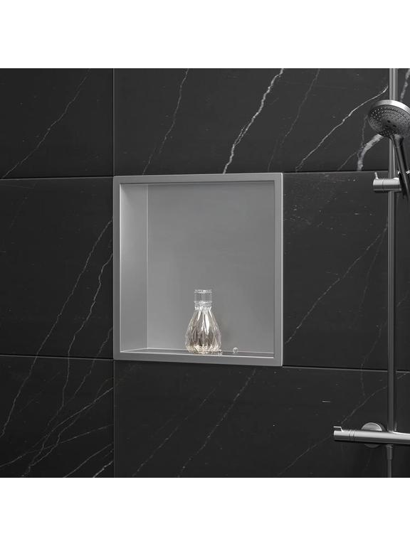 bathroom shelf 30x30 steel brush