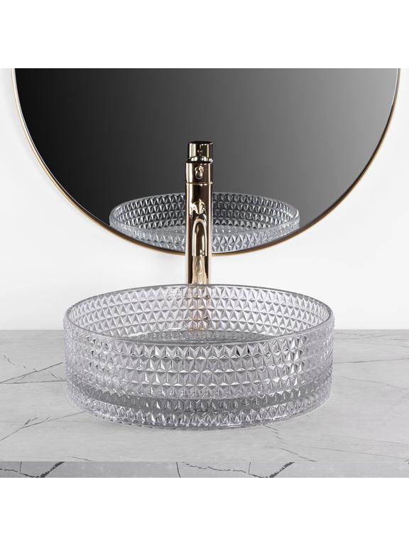 Pjedestaaliga pesemisbassein Rea Cristal Light Grey