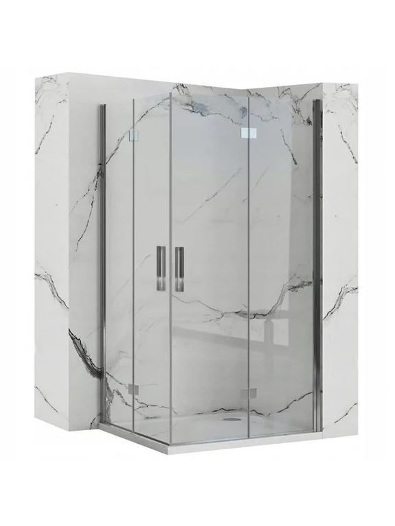 Cabine de duche dupla Rea Molier cromada 80x90