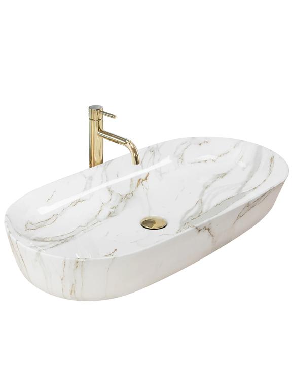 Lavoarul REA CLEO 81 Shiny Aiax din ceramică
