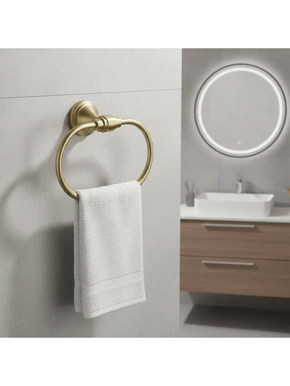 Kylpyhuoneen naulakko RING 16101 Aristo Brushed Gold