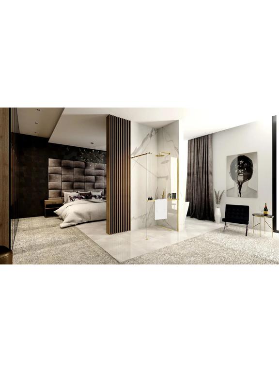 Душова стінка Rea Aero Gold Brush N 120 Walk In + EVO