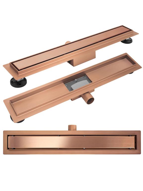 Odtokový žlab Rea Neox brush copper 70