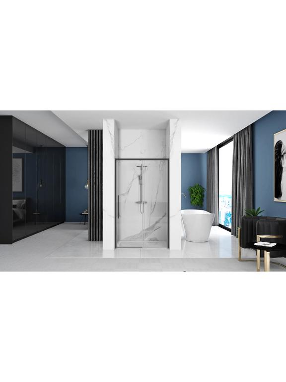 Portas de chuveiro SOLAR BLACK MAT 90