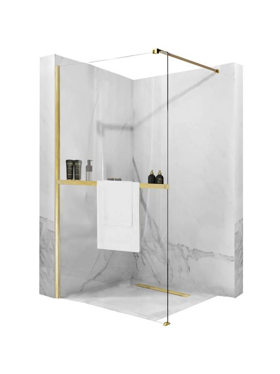 Душова стінка Rea Aero Gold Brush N 110 Walk In + EVO