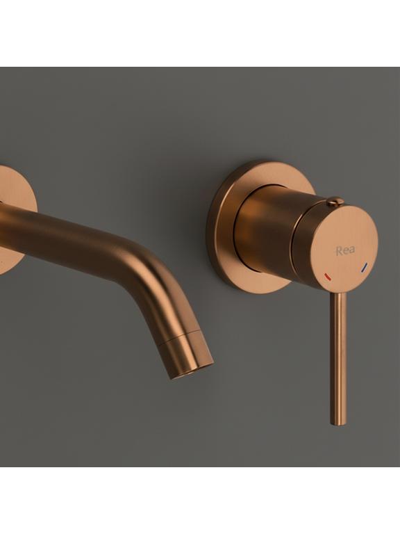 Bateria Umywalkowa Podtynkowa Rea Clif Miedź Szczotkowana