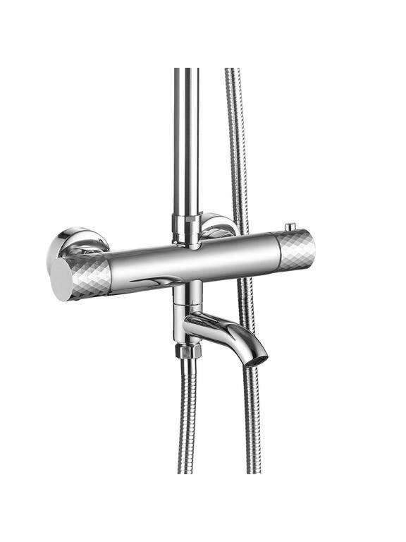 Rea Lungo Diamond Chrome dušas komplekts ar termostatu
