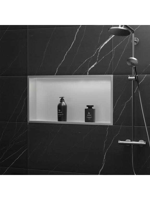 bathroom shelf 30x60 steel brush