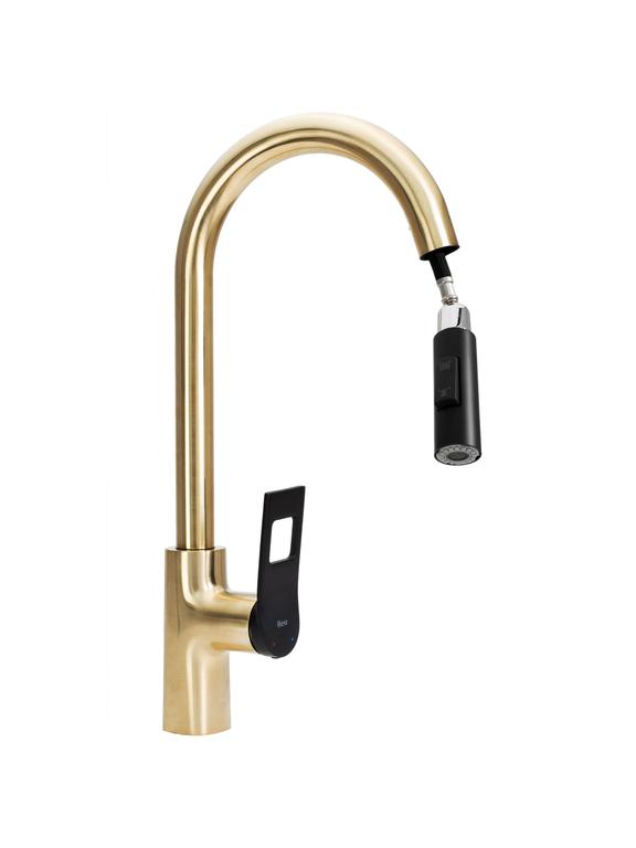 Virtuves maisītājs Rea SOUL Black/Gold Brushed
