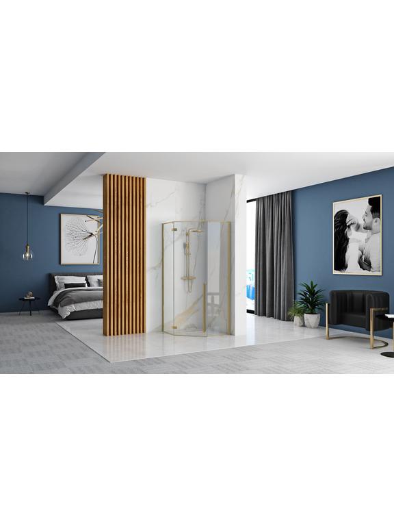 Душ кабина Rea DIAMOND 100x100 BRUSH GOLD