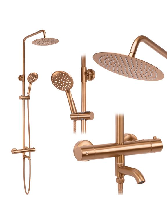 Sprchový set s termostatem REA LUNGO Copper Brush