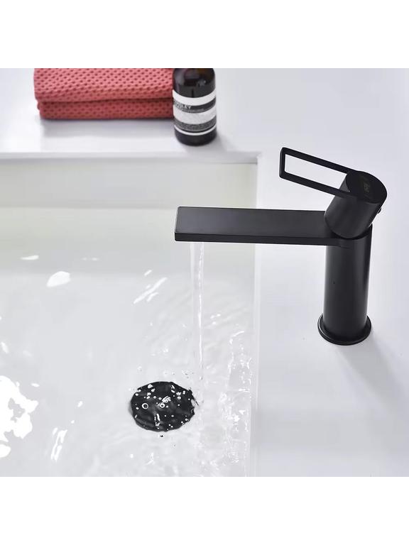 Bateria Umywalkowa REA FLIP Czarna Niska