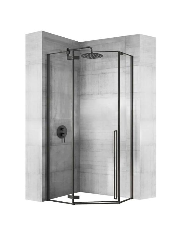 Sprchový kout REA DIAMOND 90x90 - matná černá