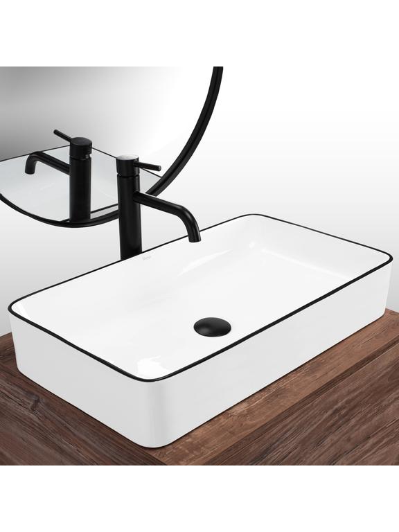 Lavoar pentru blat Rea Denis Black Edge