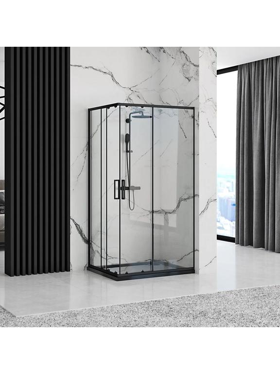 Cabina doccia Rea Punto Black 80x100