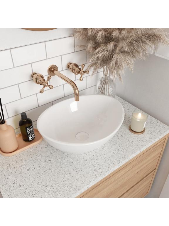 Lavoar pentru blat Rea Sofia mini white Alb