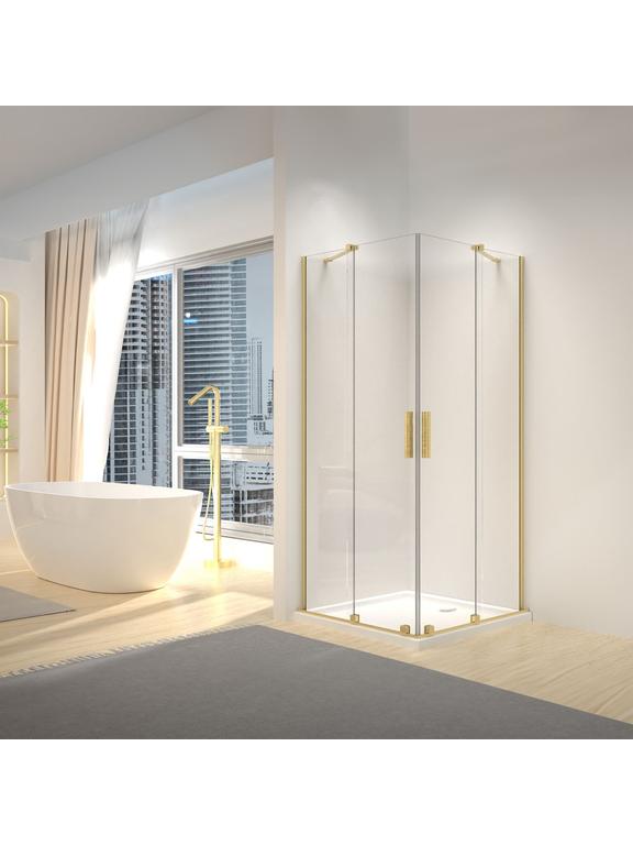 Душова кабіна REA Montana Double Gold Brush 80x80