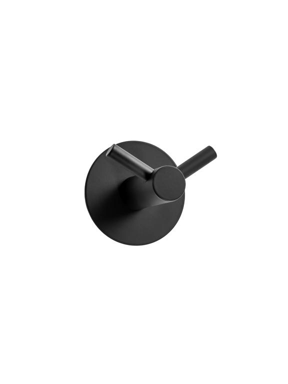 Cabide de banheiro com dois braços, preto 322216A