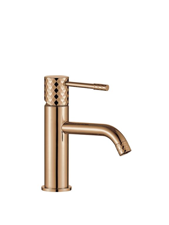 Bateria umywalkowa Rea Lungo Diamond Miedź Niska