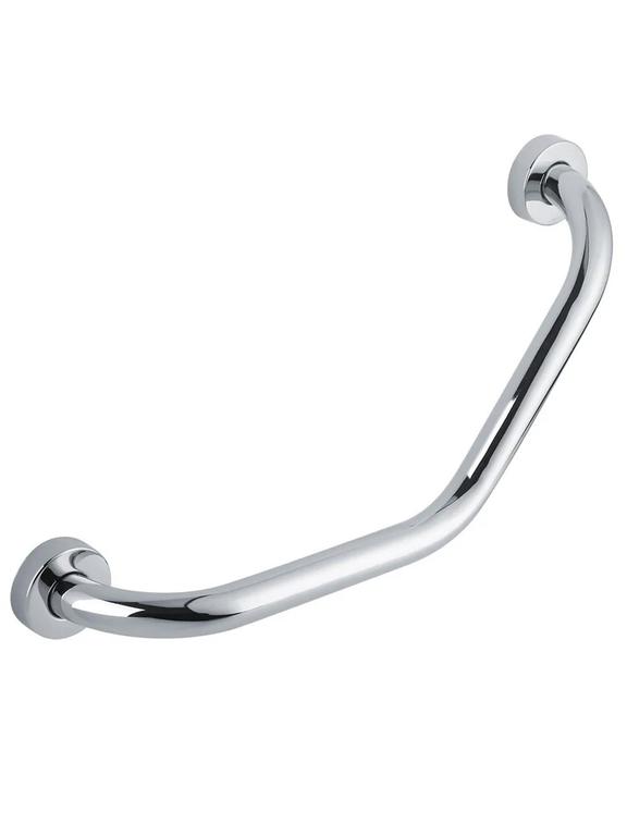 Barra de apoyo angular para baño Chrome