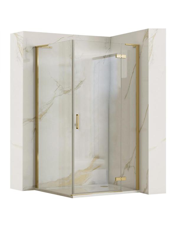 Cabina doccia REA Hugo 100x90 Gold Brush