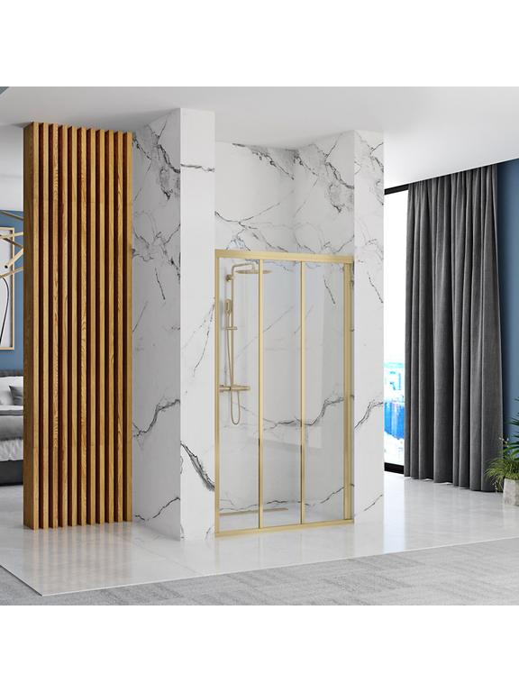 Porte de douche Rea Alex 90 Gold Brush