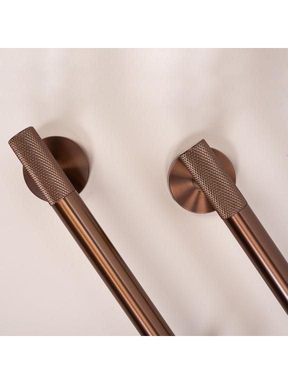 Cabide de banheiro com braço único 6603 Modern Brush Copper