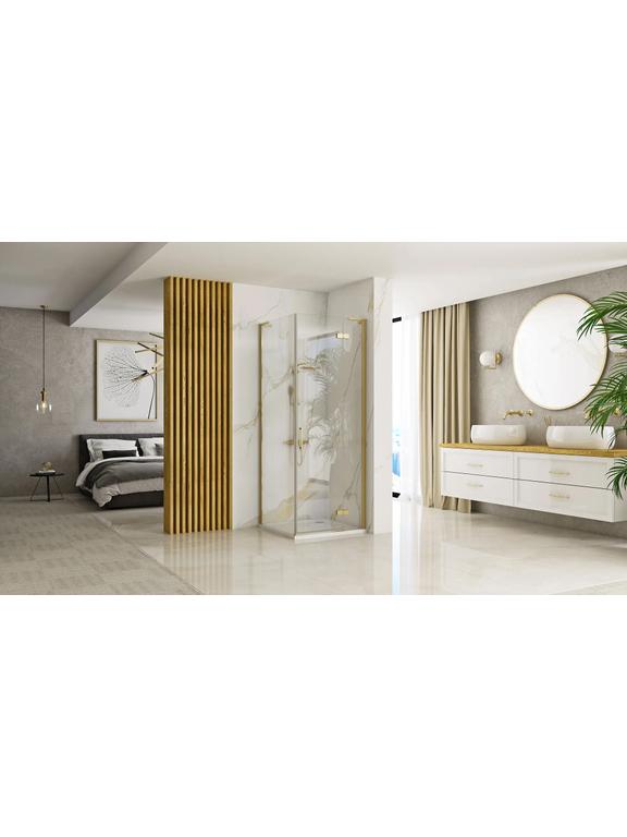 Καμπίνα ντους REA Hugo 90x80 Brushed Gold