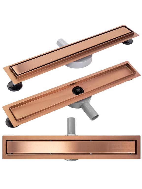 Linearni odtok REA PURE NEO Brushed Copper 80