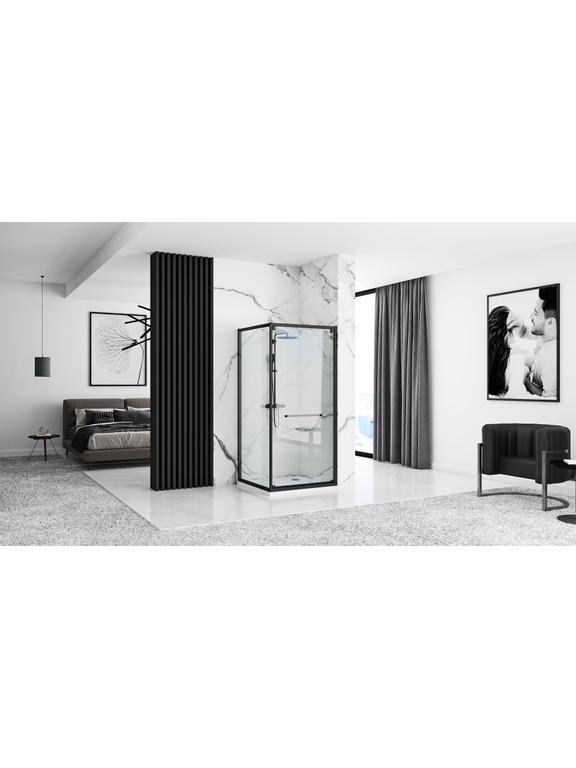 Cabine de duche Rea Space In Black 80x100