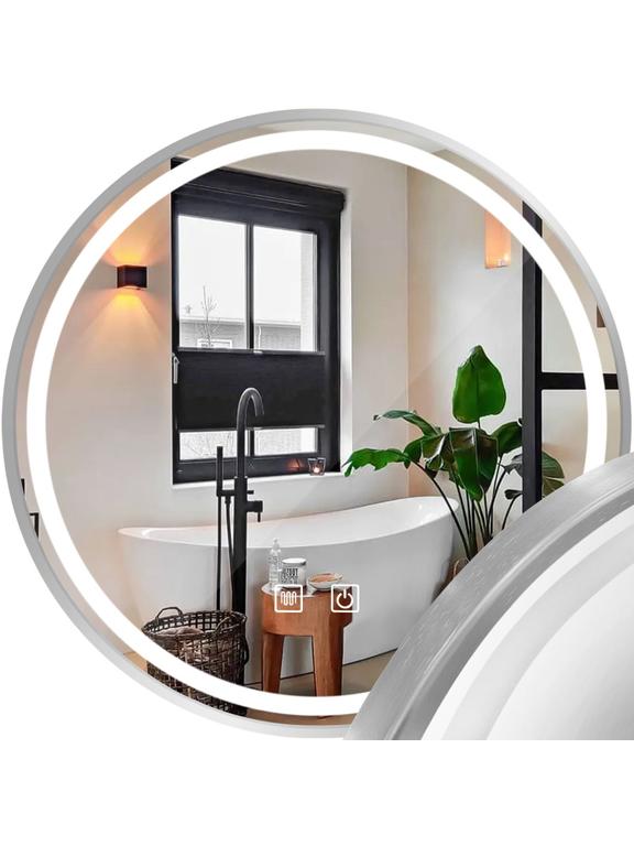 LED sienas spogulis 70cm MMJ BRUSH SILVER