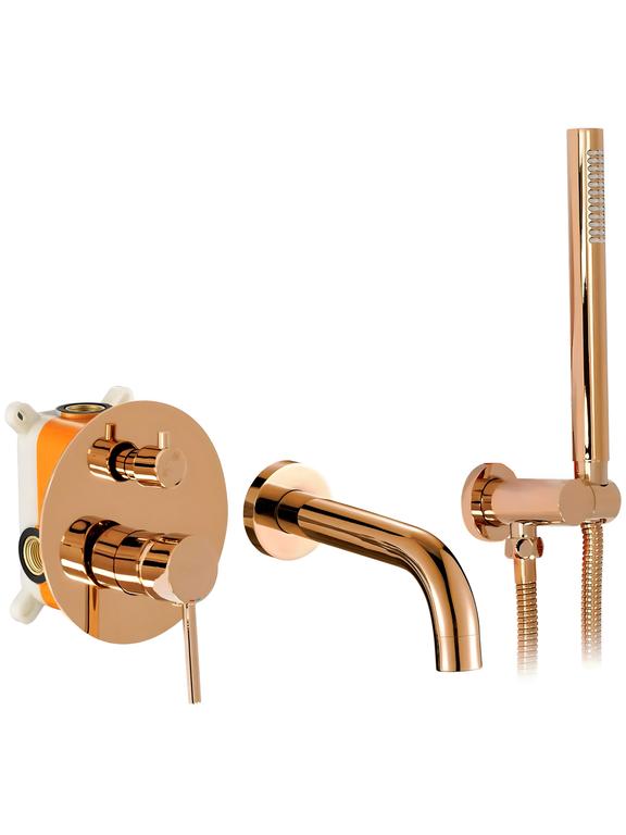 Podomítková vanová baterie REA LUNGO Copper + BOX