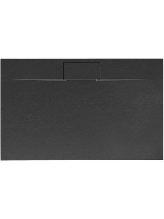 Plato de ducha Bazalt long Black 80x100