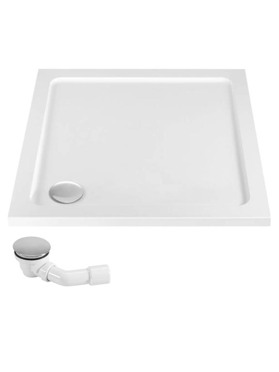 Receveur em acrílico branco Rea Savoy 80x80